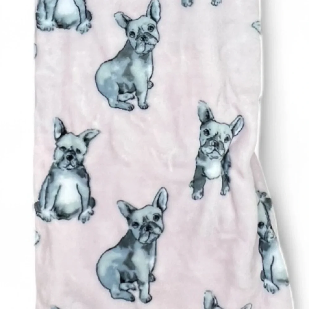 Cozy Moments - ‘Frenchie Pink/Gray’ Plush Throw. 50” x 70”. NWT. Last one!